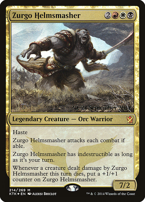 Zurgo Helmsmasher from Khans of Tarkir Promos