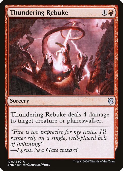 Thundering Rebuke highlighted card art