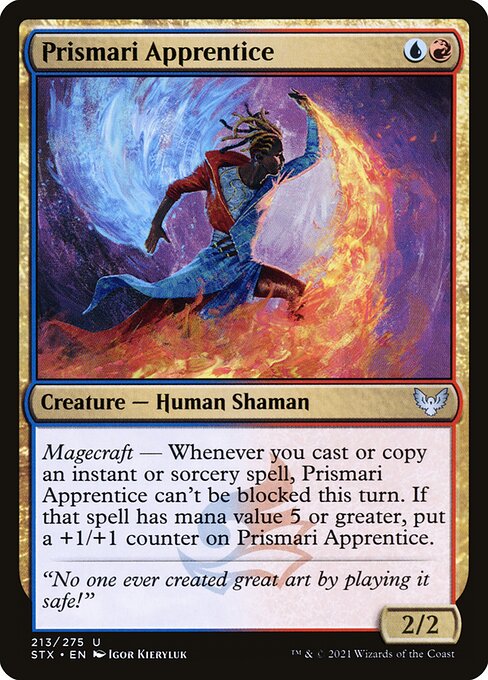 Prismari Apprentice highlighted card art