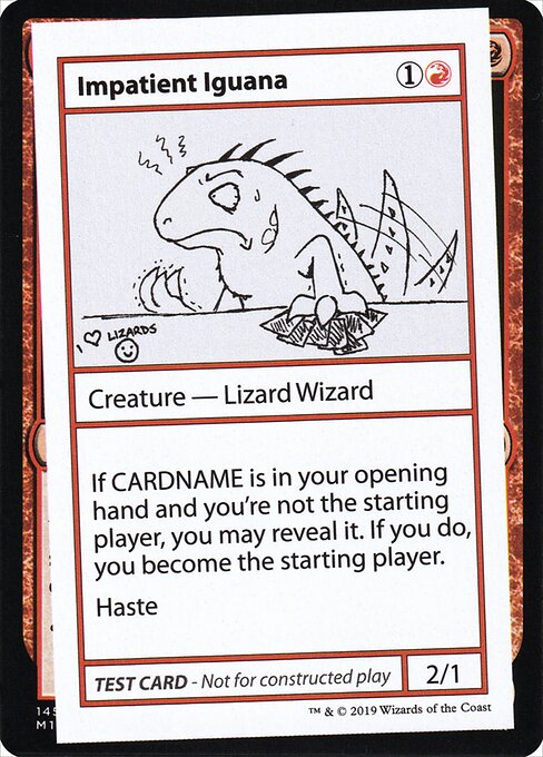 Impatient Iguana highlighted card art
