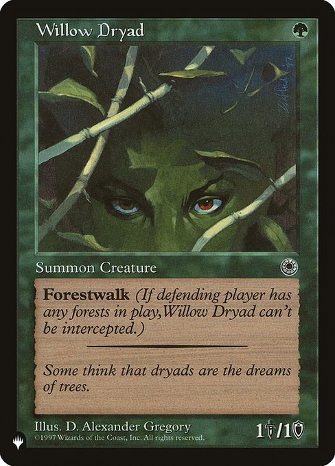 Willow Dryad highlighted card art