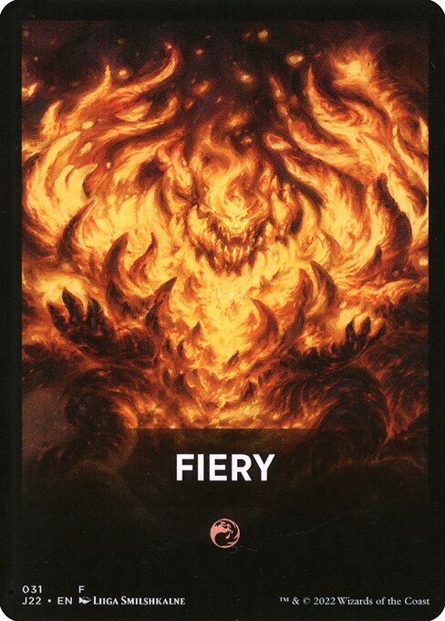 Fiery highlighted card art