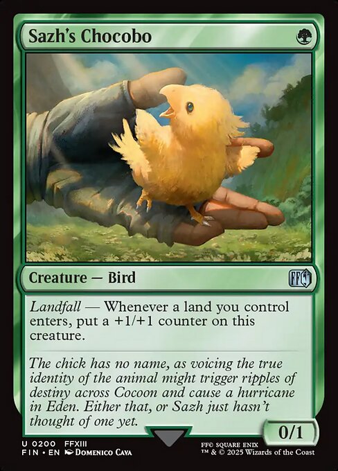 Sazh's Chocobo highlighted card art