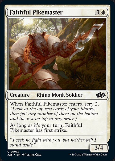 Faithful Pikemaster highlighted card art