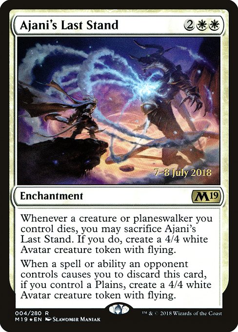 Ajani's Last Stand from Core Set 2019 Promos