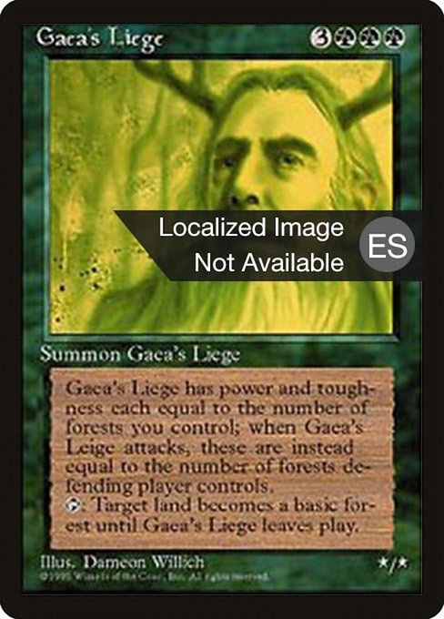 Gaea's Liege from Fourth Edition Foreign Black Border