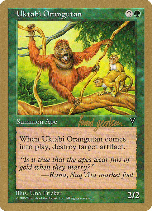Uktabi Orangutan from World Championship Decks 1997