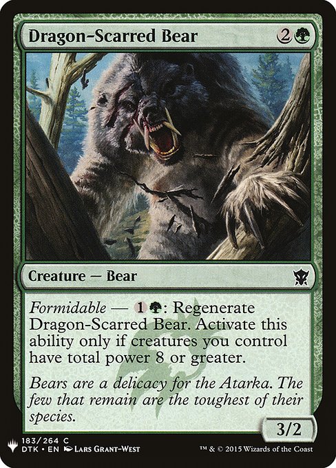 Dragon-Scarred Bear highlighted card art