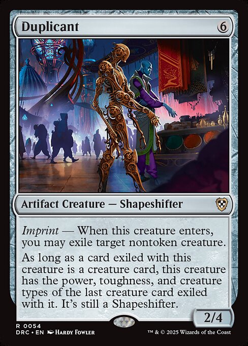 Duplicant highlighted card art