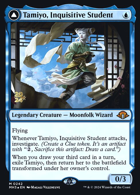 Tamiyo, Inquisitive Student // Tamiyo, Seasoned Scholar from Modern Horizons 3 Promos