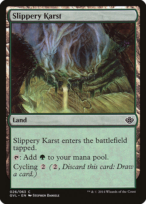 Slippery Karst from Duel Decks Anthology: Garruk vs. Liliana