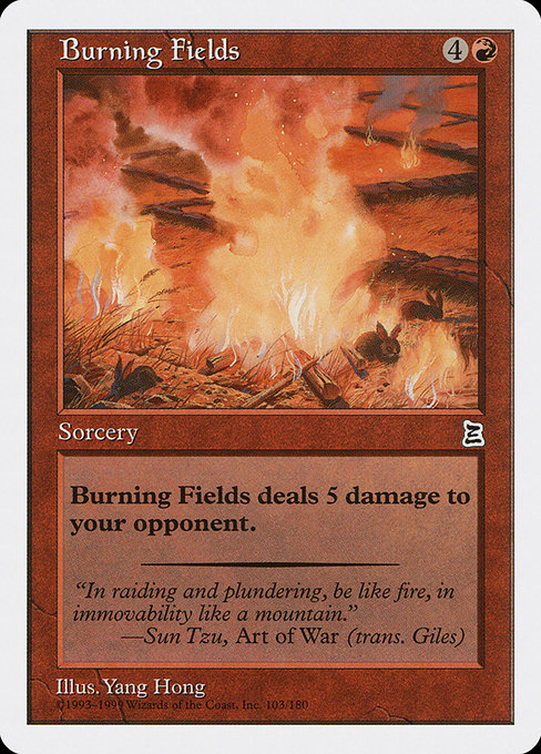 Burning Fields highlighted card art