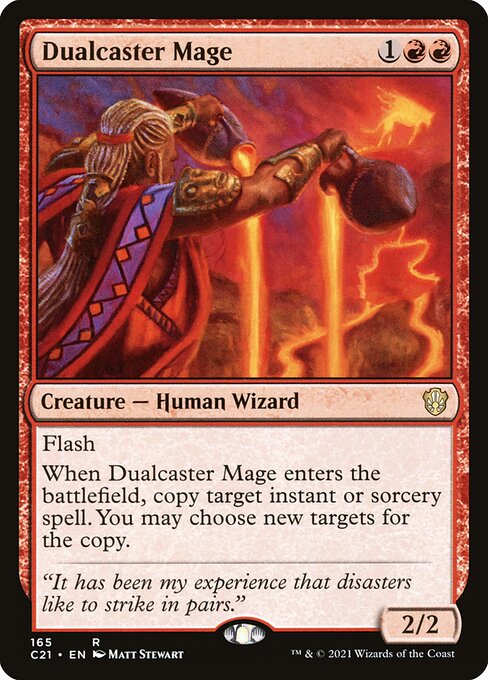 Dualcaster Mage highlighted card art
