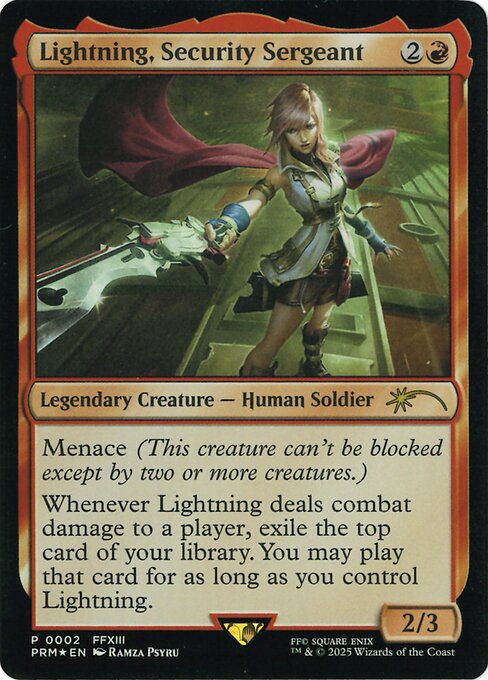 Lightning, Security Sergeant highlighted card art