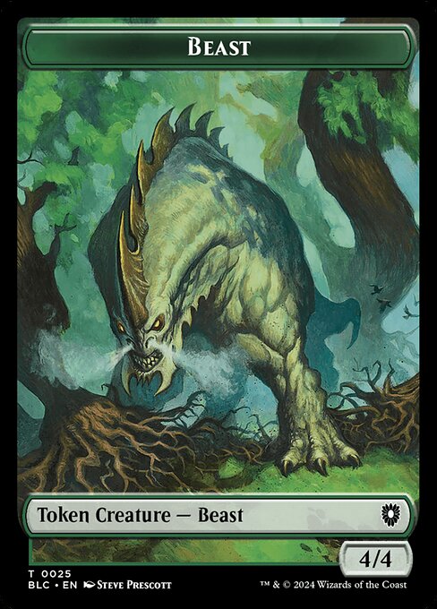 Beast from Bloomburrow Commander Tokens