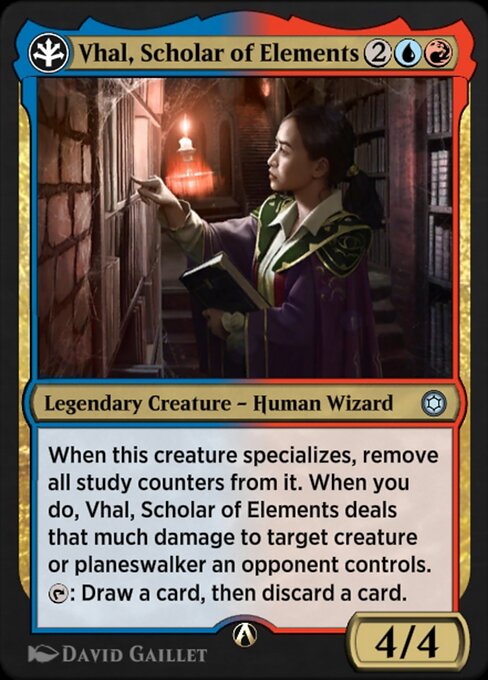 Vhal, Scholar of Elements highlighted card art