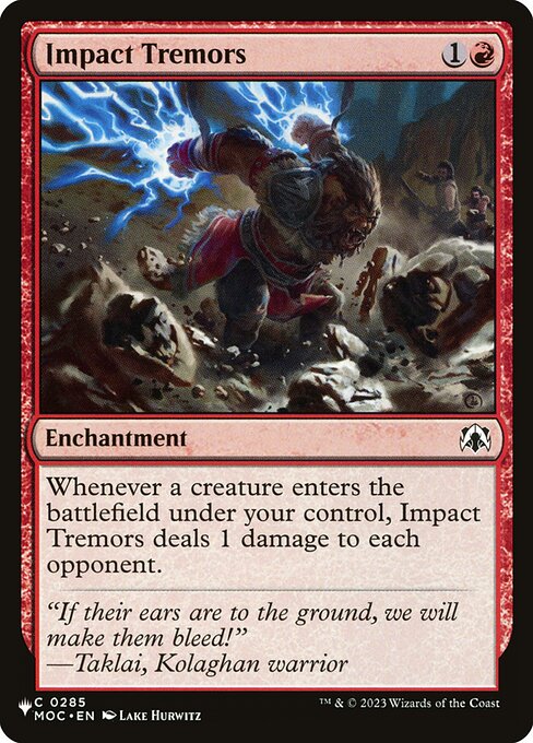 Impact Tremors from The List