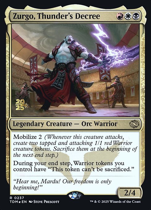 Zurgo, Thunder's Decree from Tarkir: Dragonstorm Promos