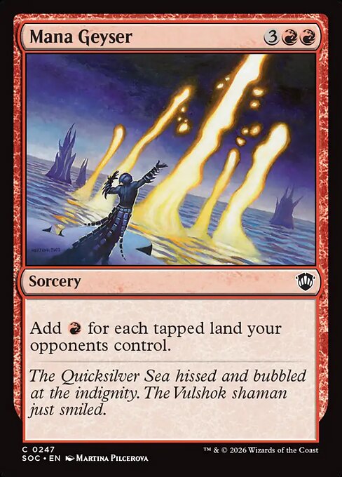 Mana Geyser from Secrets of Strixhaven Commander