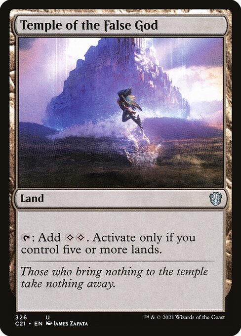 Temple of the False God from Commander 2021