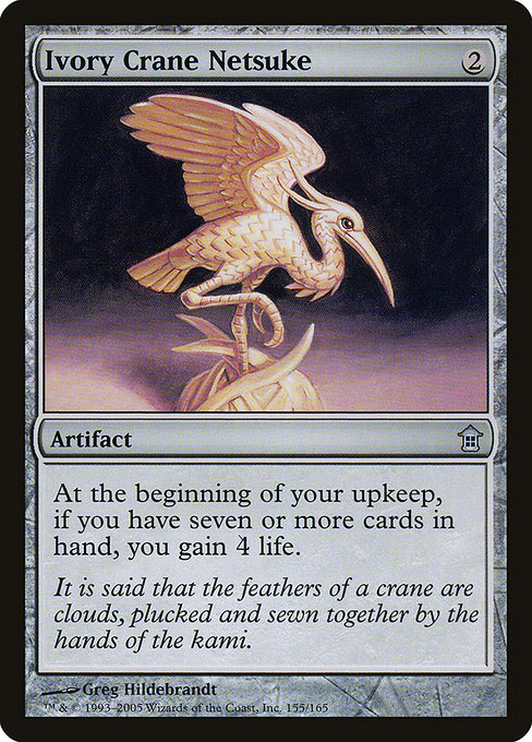 Ivory Crane Netsuke highlighted card art