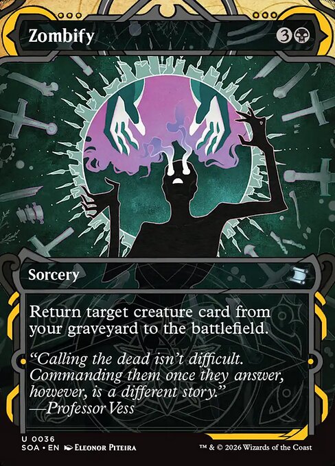 Zombify from Secrets of Strixhaven Mystical Archive