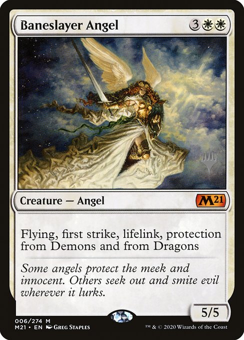 Baneslayer Angel from Core Set 2021 Promos