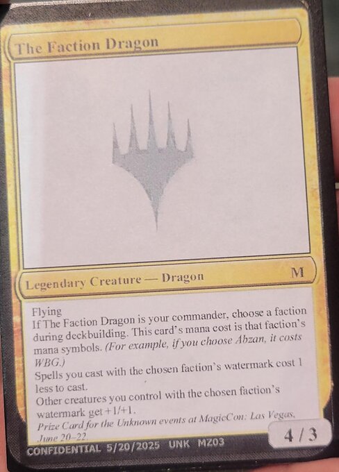 The Faction Dragon highlighted card art