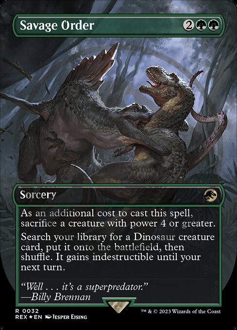 Savage Order highlighted card art
