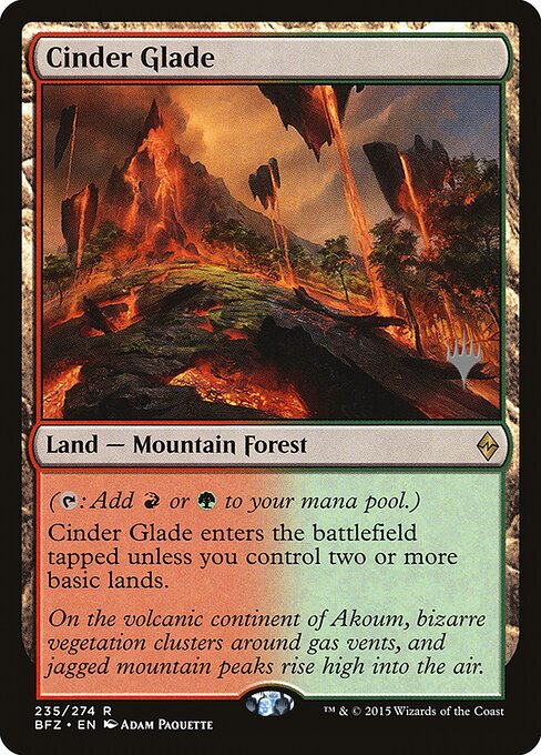 Cinder Glade from Battle for Zendikar Promos