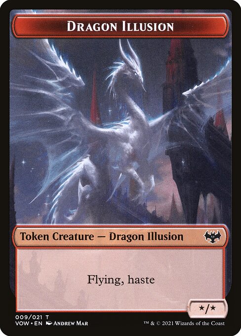 Dragon Illusion from Innistrad: Crimson Vow Tokens