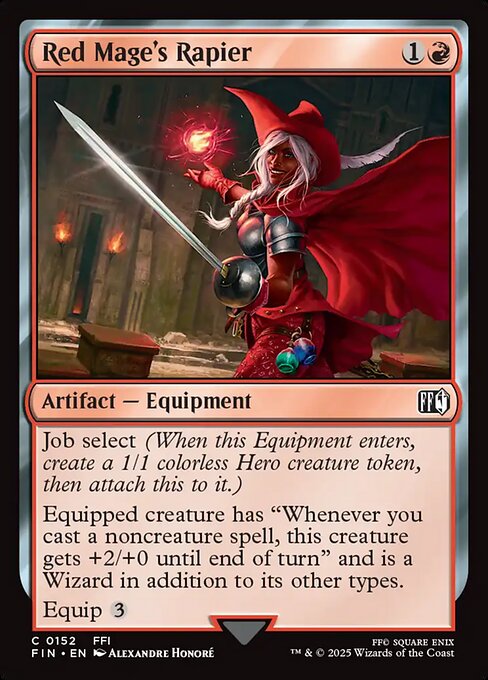 Red Mage's Rapier highlighted card art
