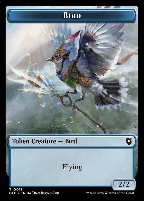 Bird from Bloomburrow Commander Tokens