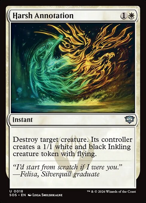 Harsh Annotation from Secrets of Strixhaven