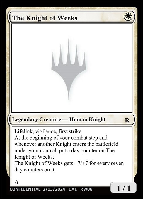 The Knight of Weeks highlighted card art