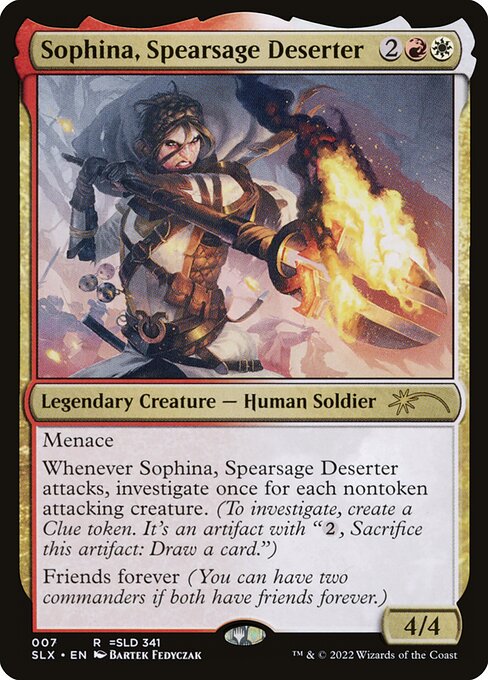 Sophina, Spearsage Deserter highlighted card art