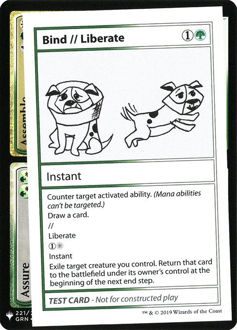 Bind // Liberate from Mystery Booster Playtest Cards 2019
