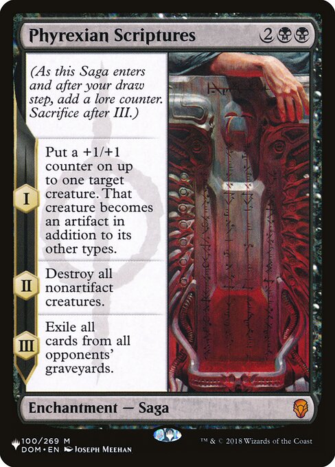 Phyrexian Scriptures from The List