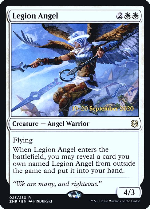 Legion Angel from Zendikar Rising Promos