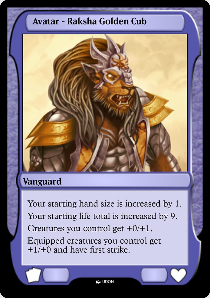 Raksha Golden Cub Avatar highlighted card art