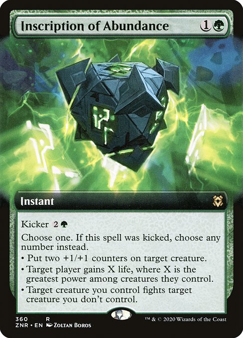 Inscription of Abundance from Zendikar Rising