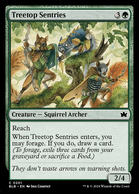 Treetop Sentries highlighted card art
