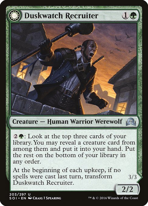 Duskwatch Recruiter // Krallenhorde Howler from Shadows over Innistrad