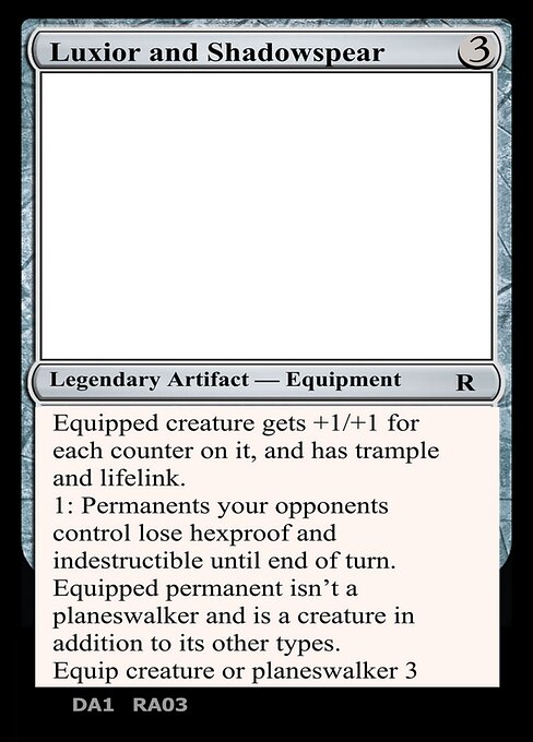 Luxior and Shadowspear highlighted card art