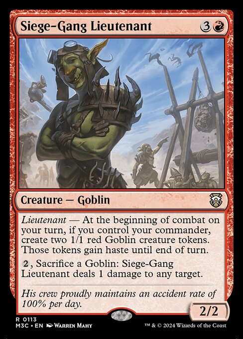 Siege-Gang Lieutenant from Modern Horizons 3 Commander