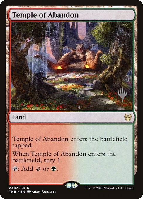 Temple of Abandon from Theros Beyond Death Promos