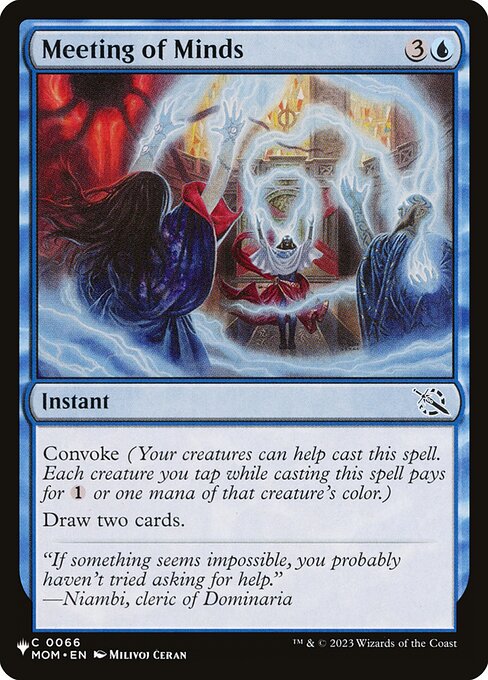 Meeting of Minds highlighted card art