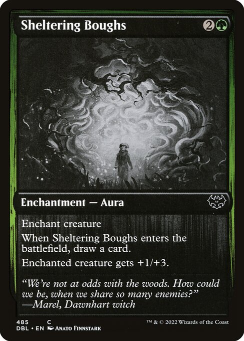 Sheltering Boughs highlighted card art