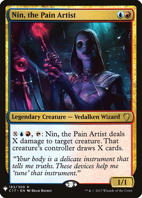 Nin, the Pain Artist highlighted card art