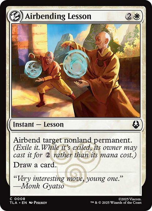 Airbending Lesson highlighted card art